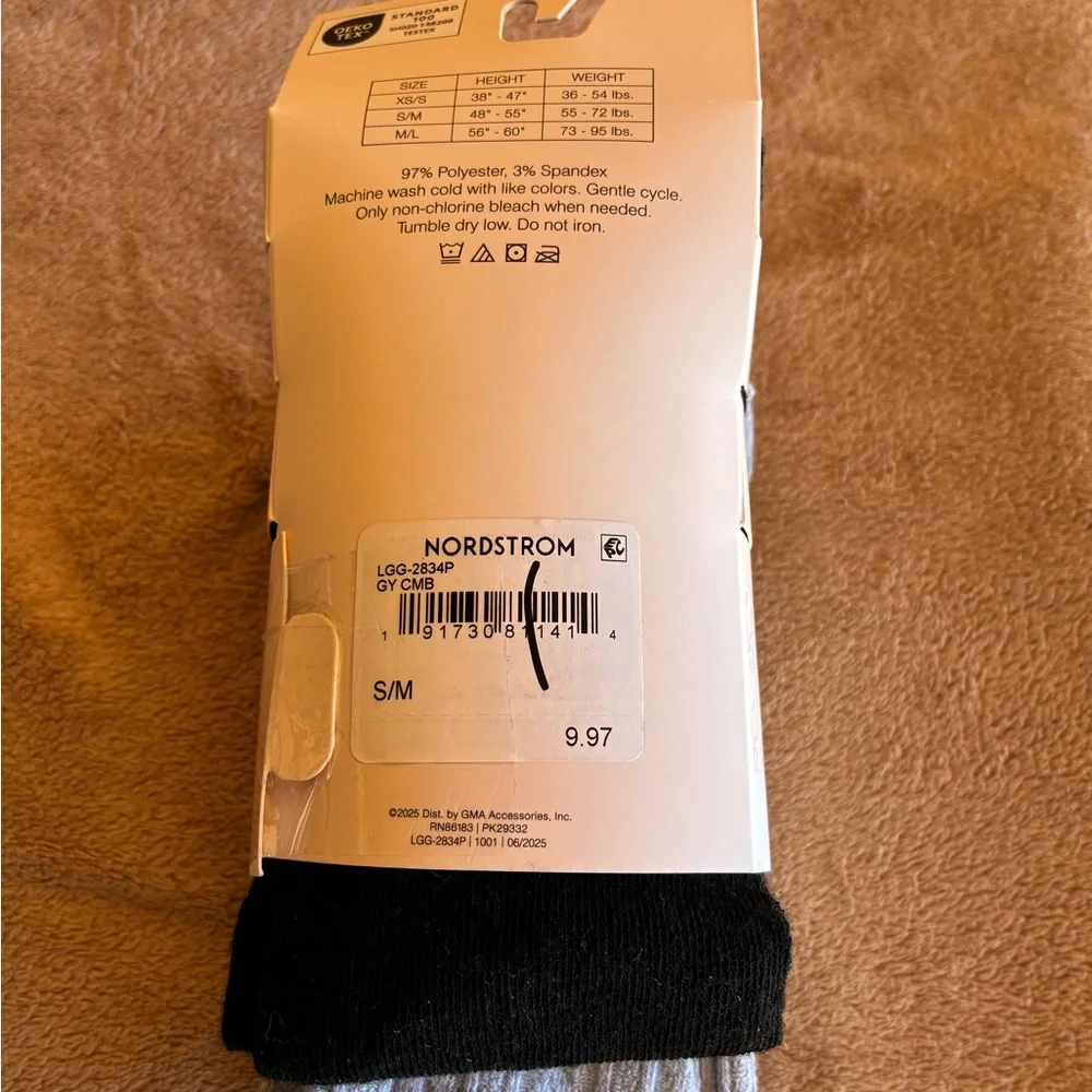 NWT Charlotte Sweater Tights - 3 Pairs - Grey, Ivory, Black Size S/M